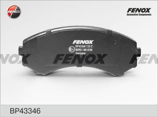 Fenox BP43346 - Комплект спирачно феродо, дискови спирачки vvparts.bg