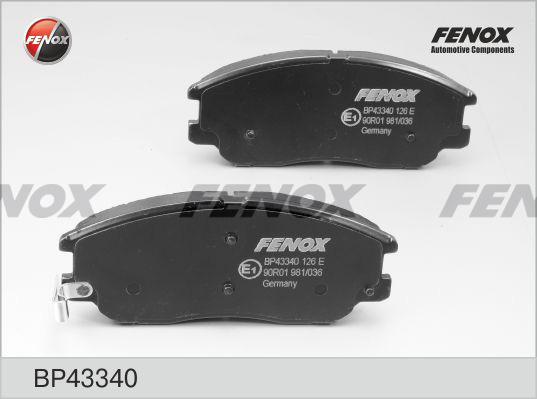 Fenox BP43340 - Комплект спирачно феродо, дискови спирачки vvparts.bg