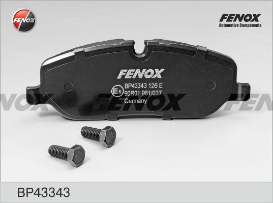 Fenox BP43343 - Комплект спирачно феродо, дискови спирачки vvparts.bg