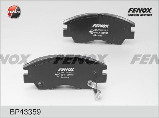 Fenox BP43359 - Комплект спирачно феродо, дискови спирачки vvparts.bg
