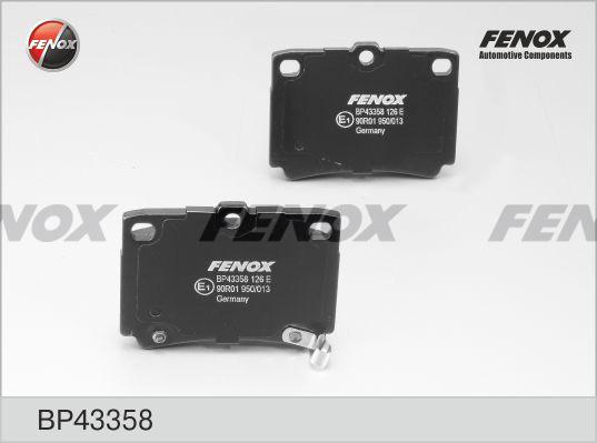 Fenox BP43358 - Комплект спирачно феродо, дискови спирачки vvparts.bg