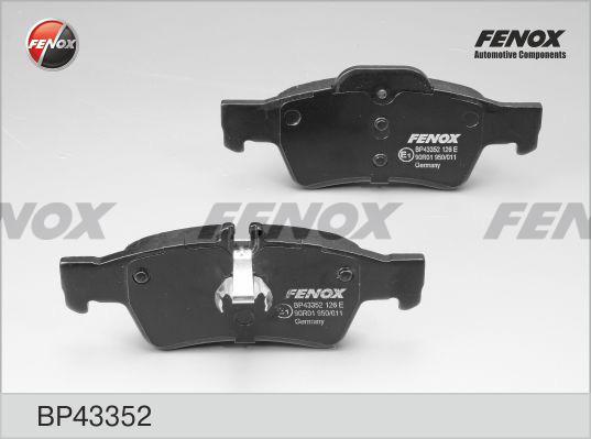 Fenox BP43352 - Комплект спирачно феродо, дискови спирачки vvparts.bg