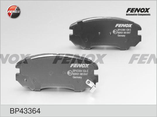 Fenox BP43364 - Комплект спирачно феродо, дискови спирачки vvparts.bg