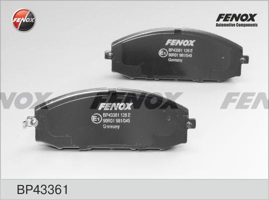 Fenox BP43361 - Комплект спирачно феродо, дискови спирачки vvparts.bg