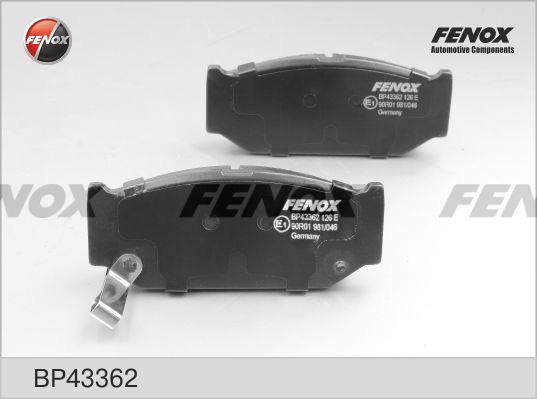 Fenox BP43362 - Комплект спирачно феродо, дискови спирачки vvparts.bg