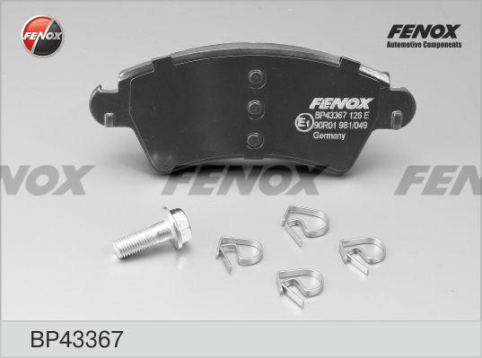 Fenox BP43367 - Комплект спирачно феродо, дискови спирачки vvparts.bg