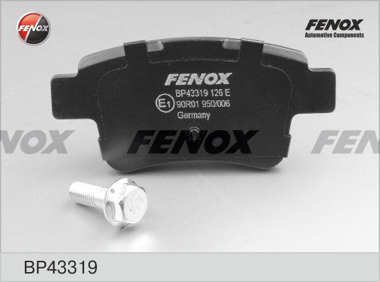 Fenox BP43319 - Комплект спирачно феродо, дискови спирачки vvparts.bg