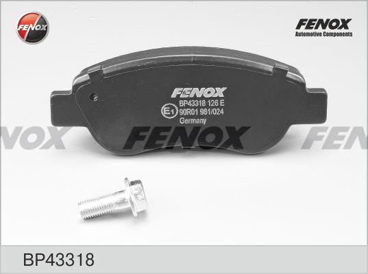 Fenox BP43318 - Комплект спирачно феродо, дискови спирачки vvparts.bg