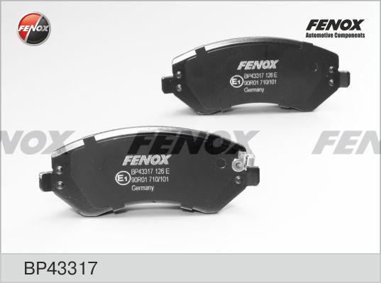 Fenox BP43317 - Комплект спирачно феродо, дискови спирачки vvparts.bg