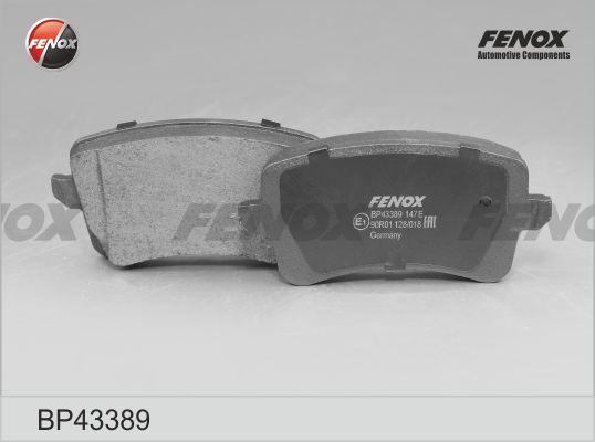 Fenox BP43389 - Комплект спирачно феродо, дискови спирачки vvparts.bg