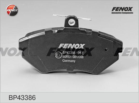 Fenox BP43386 - Комплект спирачно феродо, дискови спирачки vvparts.bg