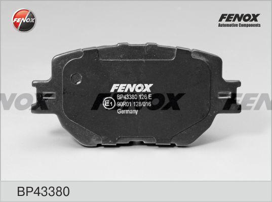 Fenox BP43380 - Комплект спирачно феродо, дискови спирачки vvparts.bg