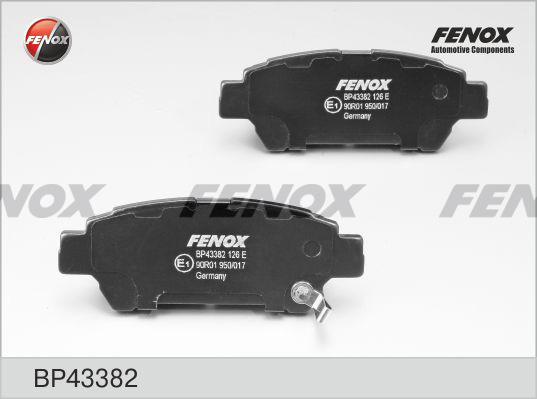 Fenox BP43382 - Комплект спирачно феродо, дискови спирачки vvparts.bg