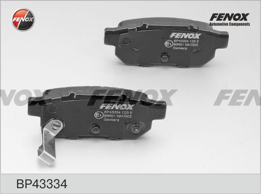 Fenox BP43334 - Комплект спирачно феродо, дискови спирачки vvparts.bg