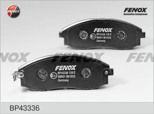 Fenox BP43336 - Комплект спирачно феродо, дискови спирачки vvparts.bg