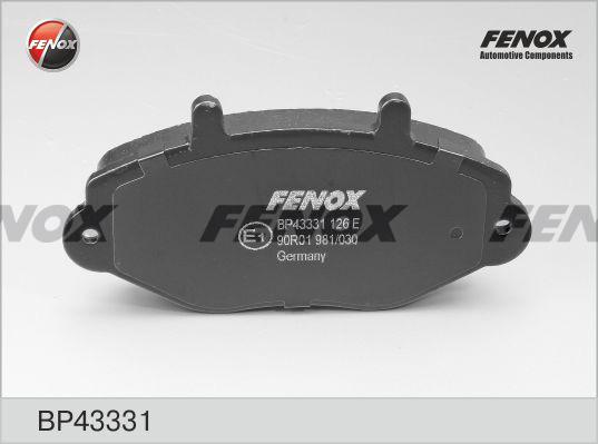 Fenox BP43331 - Комплект спирачно феродо, дискови спирачки vvparts.bg