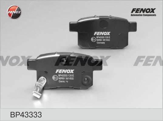 Fenox BP43333 - Комплект спирачно феродо, дискови спирачки vvparts.bg