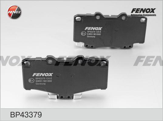 Fenox BP43379 - Комплект спирачно феродо, дискови спирачки vvparts.bg