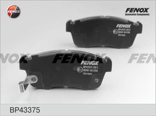 Fenox BP43375 - Комплект спирачно феродо, дискови спирачки vvparts.bg