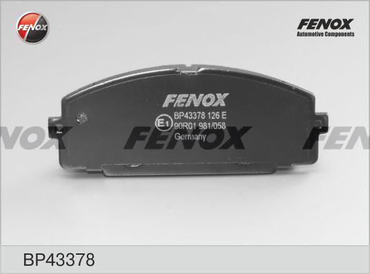 Fenox BP43378 - Комплект спирачно феродо, дискови спирачки vvparts.bg