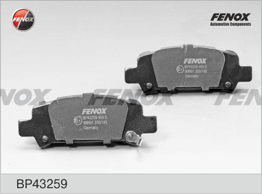 Fenox BP43259 - Комплект спирачно феродо, дискови спирачки vvparts.bg