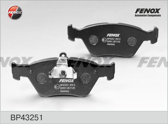 Fenox BP43251 - Комплект спирачно феродо, дискови спирачки vvparts.bg