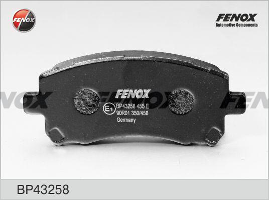 Fenox BP43258 - Комплект спирачно феродо, дискови спирачки vvparts.bg