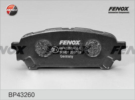Fenox BP43260 - Комплект спирачно феродо, дискови спирачки vvparts.bg