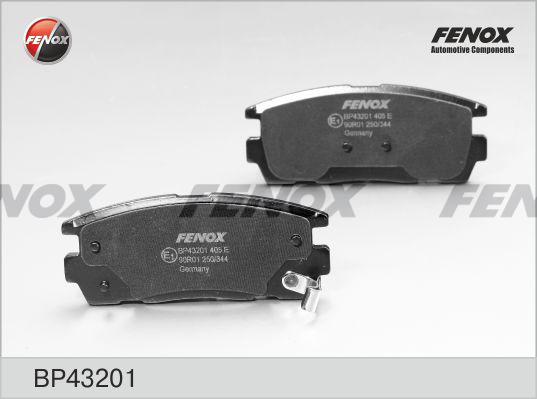 Fenox BP43201 - Комплект спирачно феродо, дискови спирачки vvparts.bg