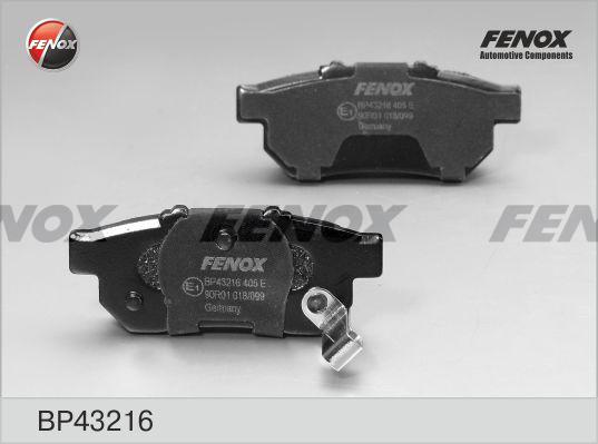 Fenox BP43216 - Комплект спирачно феродо, дискови спирачки vvparts.bg