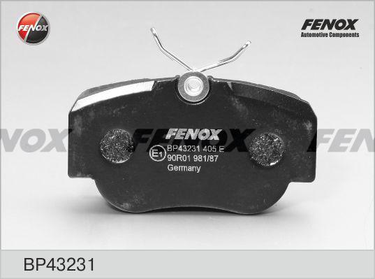 Fenox BP43231 - Комплект спирачно феродо, дискови спирачки vvparts.bg