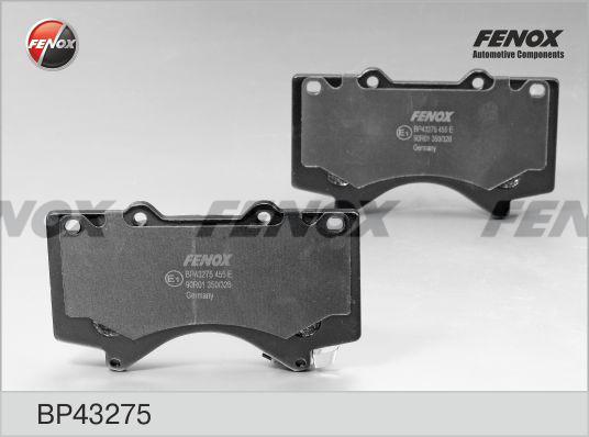 Fenox BP43275 - Комплект спирачно феродо, дискови спирачки vvparts.bg