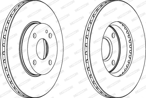 Ferodo DDF495 - Спирачен диск vvparts.bg