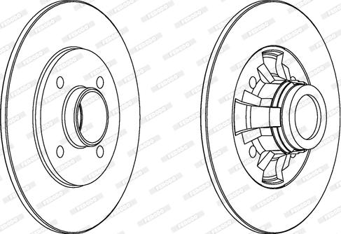 Ferodo DDF445 - Спирачен диск vvparts.bg