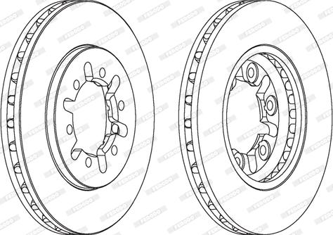 Ferodo DDF443 - Спирачен диск vvparts.bg