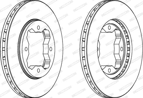 Ferodo DDF450 - Спирачен диск vvparts.bg