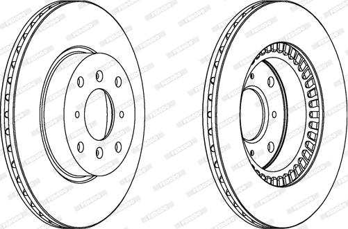 Ferodo DDF453 - Спирачен диск vvparts.bg