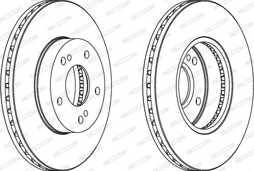 Ferodo DDF463 - Спирачен диск vvparts.bg