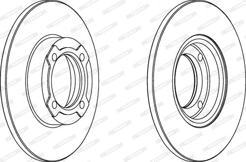 Ferodo DDF418 - Спирачен диск vvparts.bg