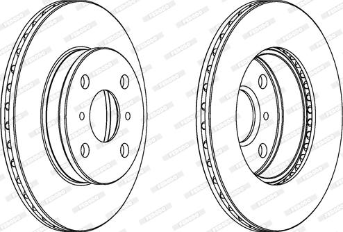 Ferodo DDF413 - Спирачен диск vvparts.bg