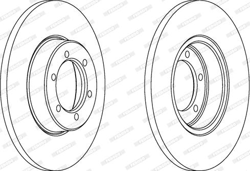 Ferodo DDF425 - Спирачен диск vvparts.bg