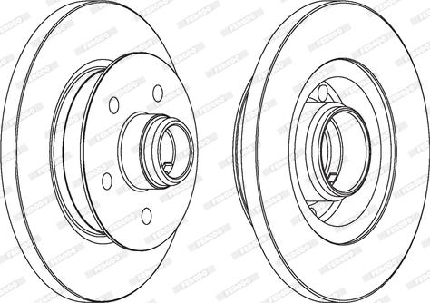 Ferodo DDF542-1 - Спирачен диск vvparts.bg