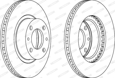 Ferodo DDF582 - Спирачен диск vvparts.bg