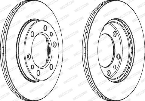 Ferodo DDF526 - Спирачен диск vvparts.bg