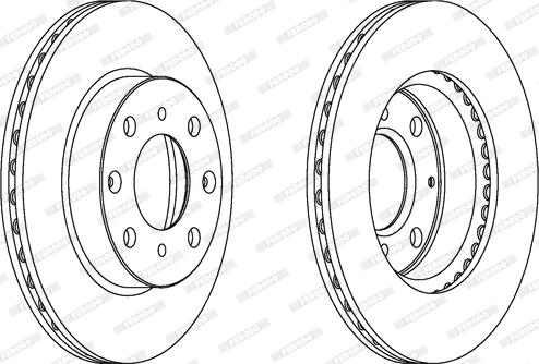 Ferodo DDF571 - Спирачен диск vvparts.bg