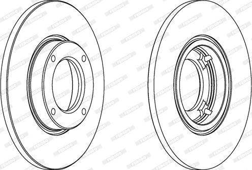 Ferodo DDF634 - Спирачен диск vvparts.bg