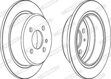 Ferodo DDF093X - Спирачен диск vvparts.bg