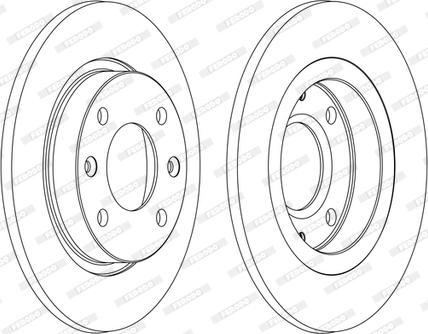 Ferodo DDF059-D - Спирачен диск vvparts.bg