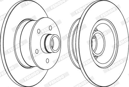 Ferodo DDF057X - Спирачен диск vvparts.bg