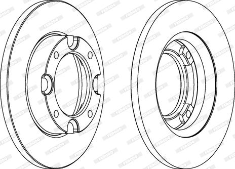 Ferodo DDF087 - Спирачен диск vvparts.bg